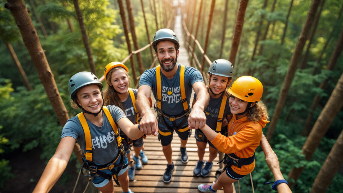 Przygoda w Parku Linowym Kudowa na Dzień Ojca